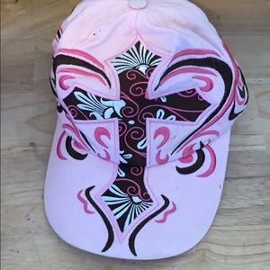 Pink Hat with Cross